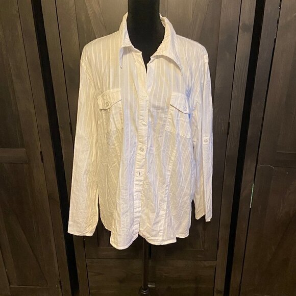 Spense Womans Classic White Shirt Size 2X - Picture 1 of 5